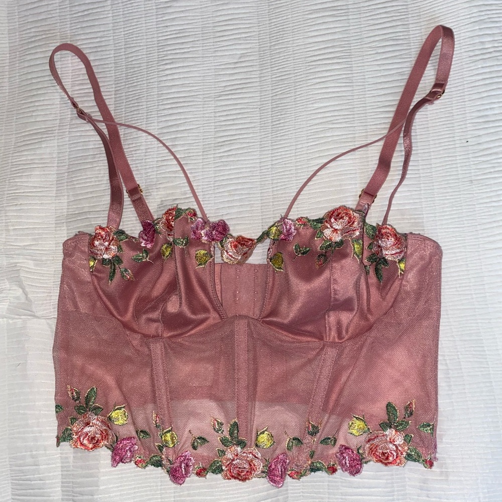 Victoria’s Secret Pink Flower Corset Top